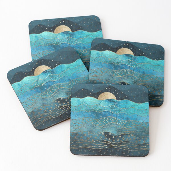 Item preview, Oceanic Night Sunset Blues designed and sold by maryedenoa.