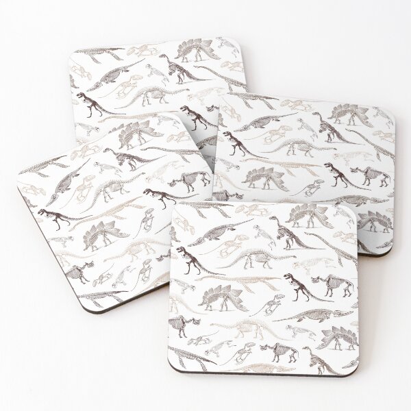Item preview, Brown and beige dinosaur skeleton fossils pattern designed and sold by CynthiaGraphics.