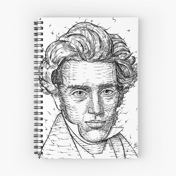 Item preview, SOREN KIERKEGAARD ink portrait .1 designed and sold by lautir.