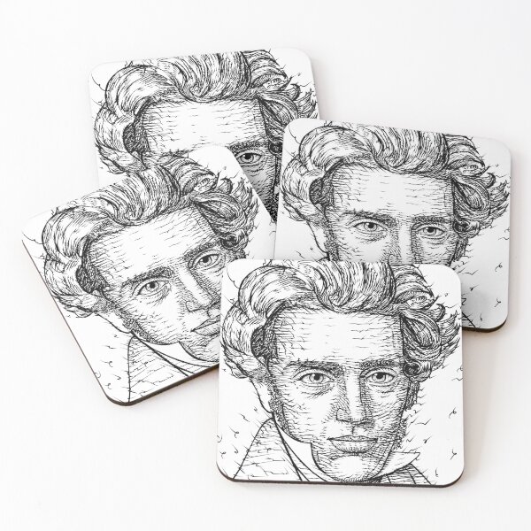 Item preview, SOREN KIERKEGAARD ink portrait .1 designed and sold by lautir.
