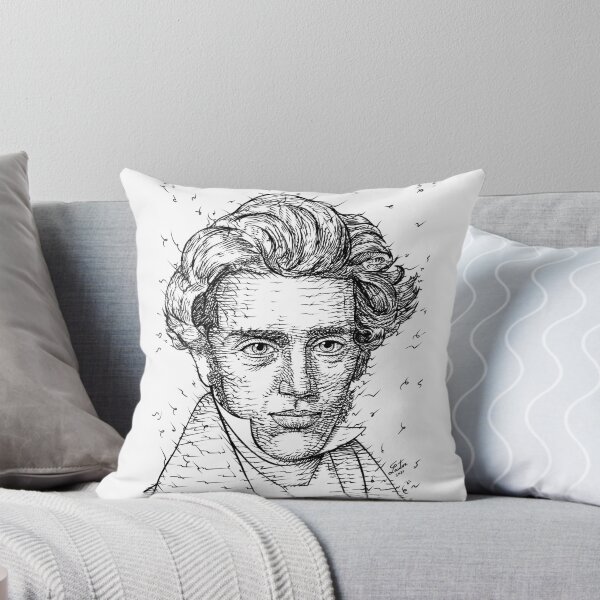 Item preview, SOREN KIERKEGAARD ink portrait .1 designed and sold by lautir.