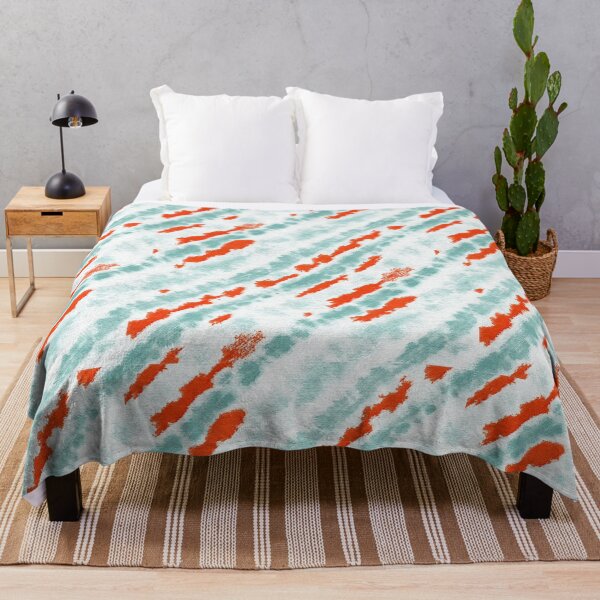 Item preview, Teal & Orange Strips Tie dye Print designed and sold by RSDigitalPrintDesign.