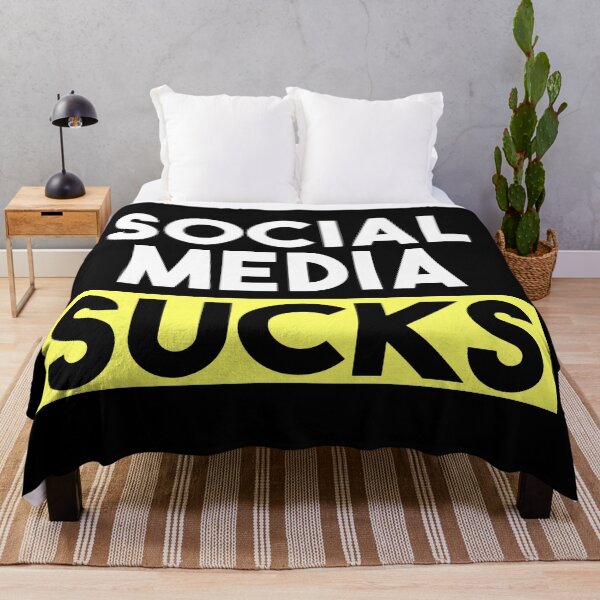 Item preview, social media sucks -yellow social media designed and sold by joy4shirt.