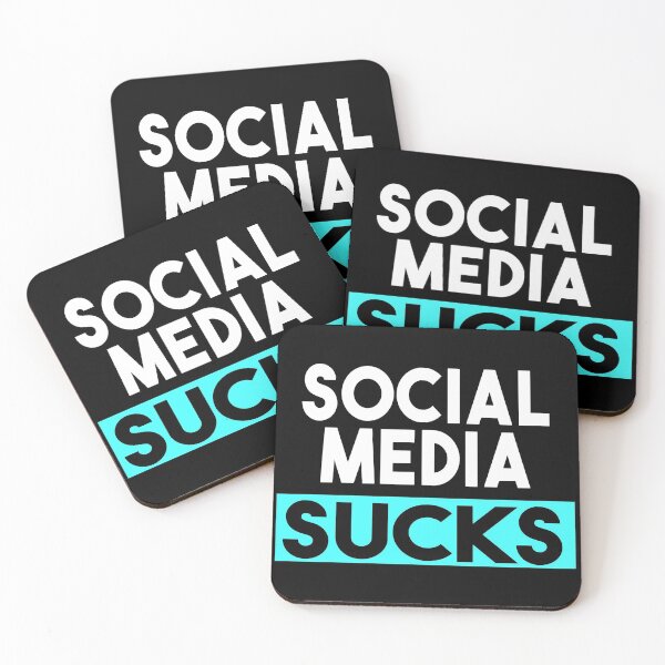 Item preview, social media sucks - blue social media  designed and sold by joy4shirt.