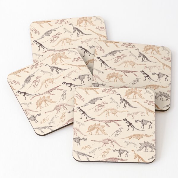 Item preview, Colorful dinosaur skeleton fossils pattern designed and sold by CynthiaGraphics.