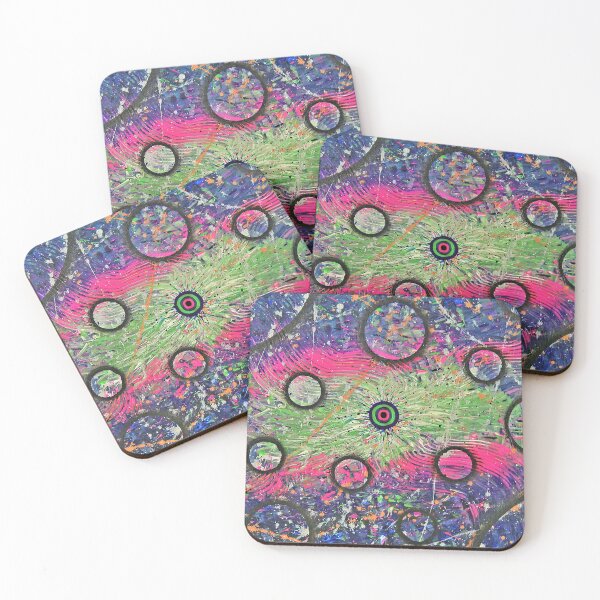 Item preview, NEUTRON EXPANSE Vivid Rich Bold Abstract Space Art Pink Purple Green Blue Gold designed and sold by Alistair Coull.