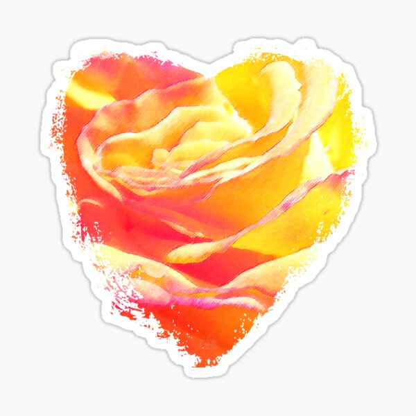 Love and Peace Pastel Rose Sticker