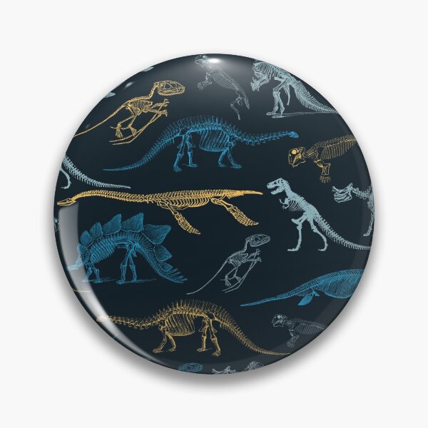 Item preview, Colorful yellow and blue dinosaur skeleton fossils pattern designed and sold by CynthiaGraphics.