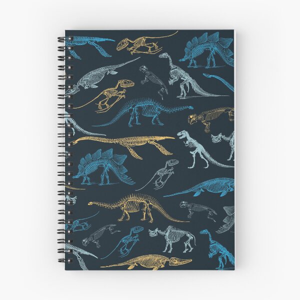 Item preview, Colorful yellow and blue dinosaur skeleton fossils pattern designed and sold by CynthiaGraphics.