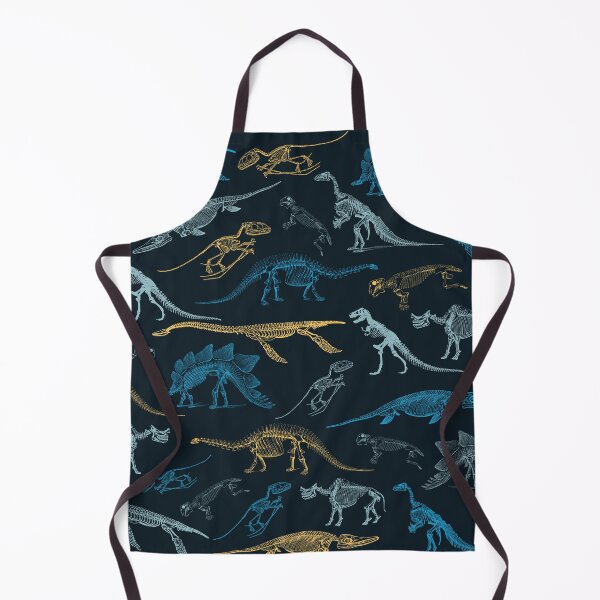Item preview, Colorful yellow and blue dinosaur skeleton fossils pattern designed and sold by CynthiaGraphics.