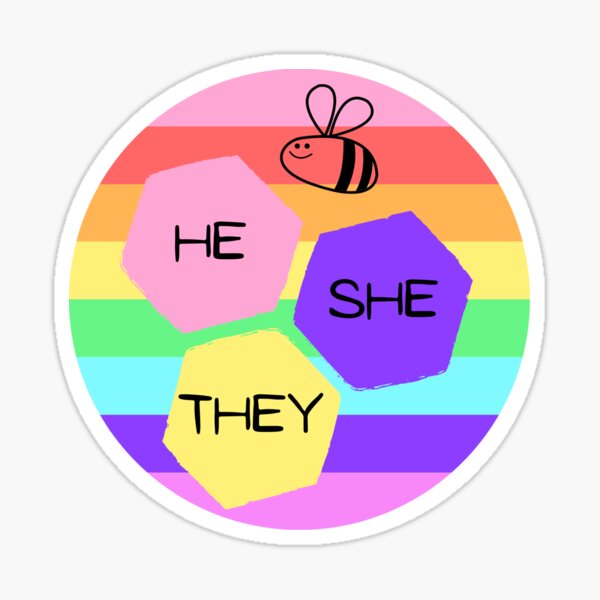 He She They Pride Flag Pronouns Sticker For Sale By Kitprints Redbubble 5304