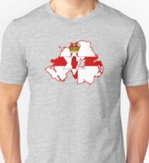 Ulster Banner Map of Northern Ireland, 1953-1972 Unisex T-Shirt