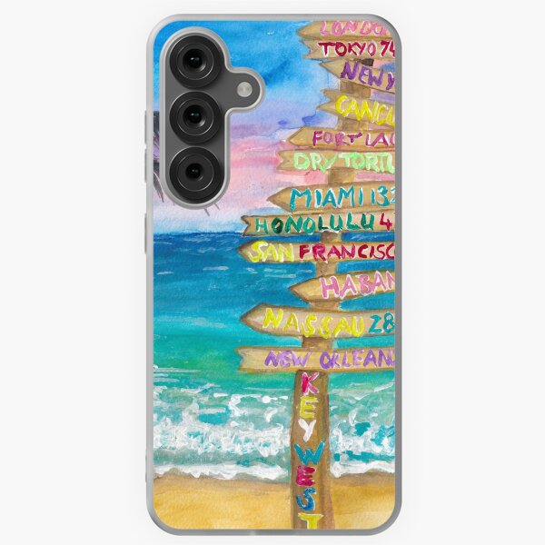 Item preview, Tropical Southernmost Sunset Wanderlust Signpost in Key West designed and sold by artshop77.