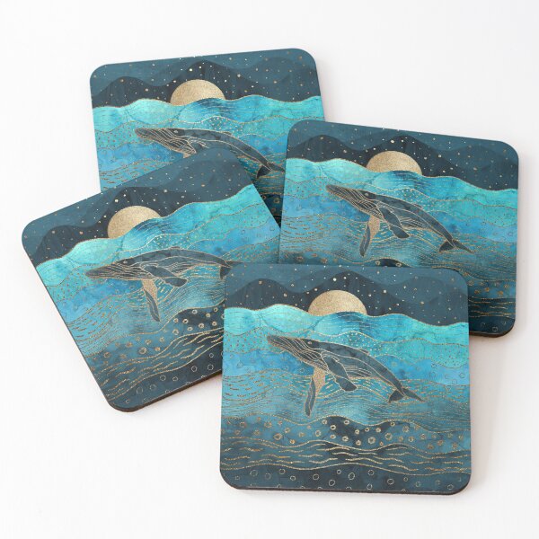 Item preview, Oceanic Night Whale Blues designed and sold by maryedenoa.