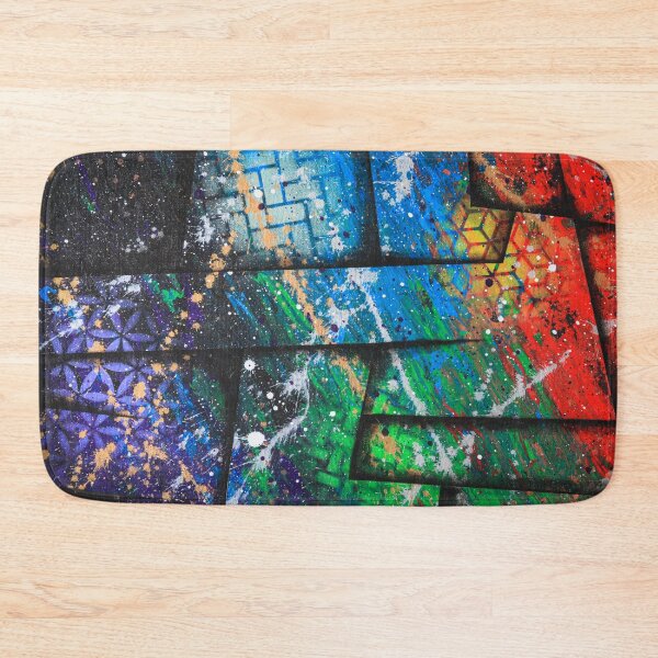 Item preview, INFINITY WAR Bold Vivid Colourful Space Red Blue Green Yellow Purple Black 3D Abstract Painting designed and sold by Alistair Coull.