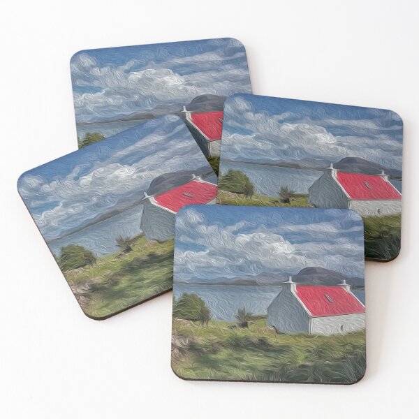 Item preview, Digital Art Composition of Red Roof Cottage, Scottish Highlands. designed and sold by davidelder.