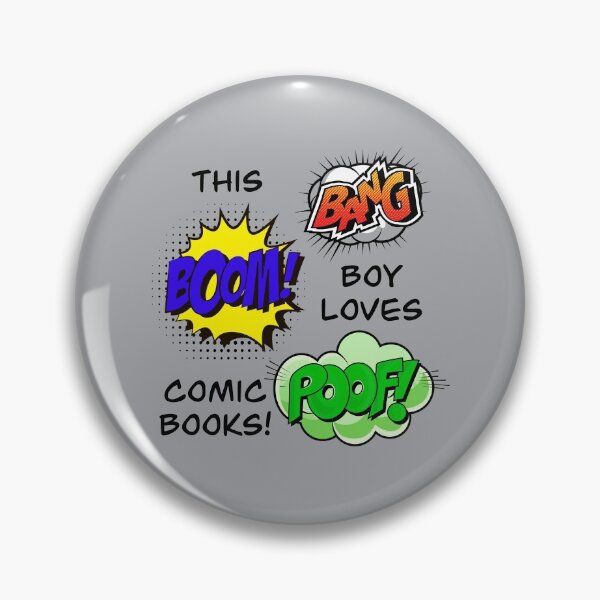 Item preview, This Boy Loves Comic Books! (on Grey) designed and sold by epinkb.