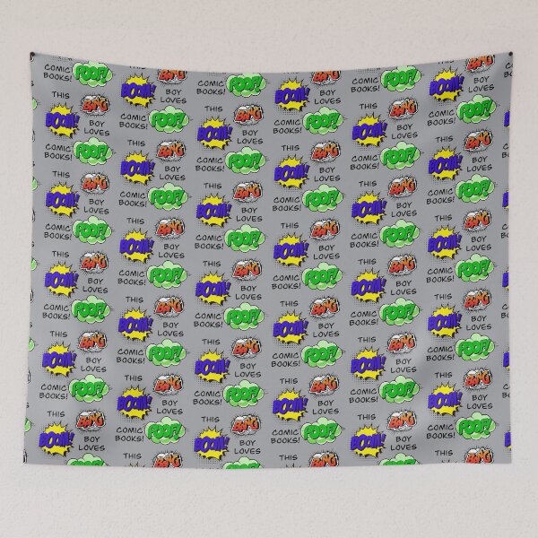Item preview, This Boy Loves Comic Books! (on Grey) designed and sold by epinkb.