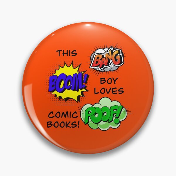 Item preview, This Boy Loves Comic Books! (on Orange) designed and sold by epinkb.