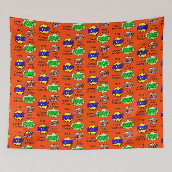 Item preview, This Boy Loves Comic Books! (on Orange) designed and sold by epinkb.