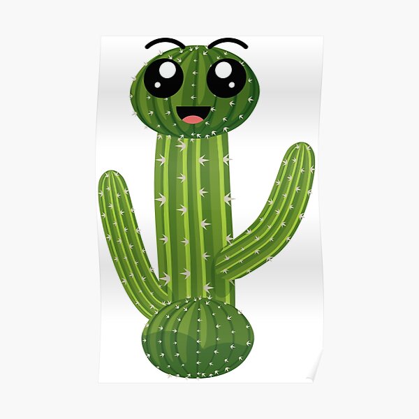 cute cactus design Poster