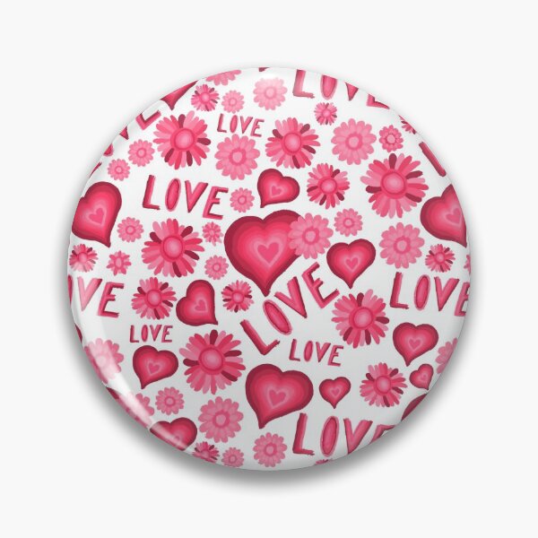 Item preview, Love and flowers Pattern - Pink and White designed and sold by Squarebird.