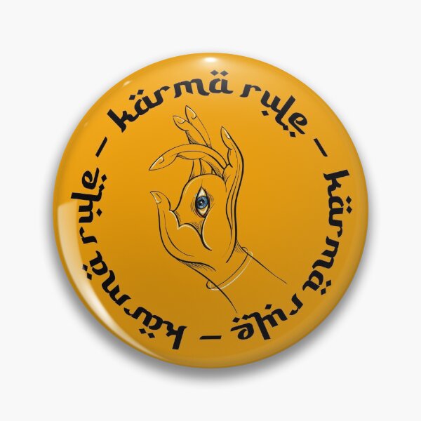 Item preview, Karma Rule - All Seeing Meditation Eye - Hebrew Style - Orange designed and sold by NoMatterLab.