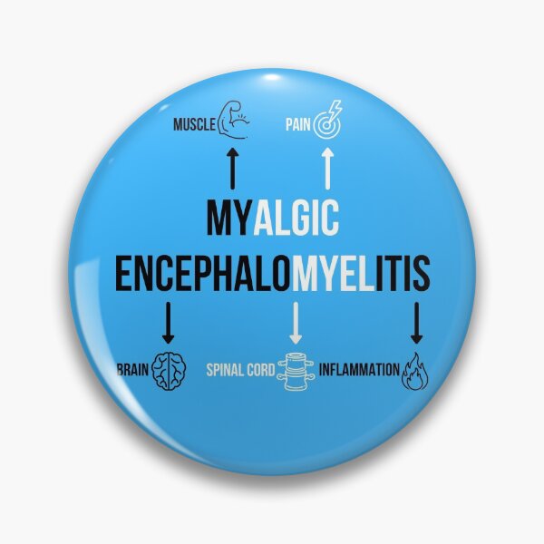 Artikelvorschau, ME / CFS Awareness: Schwarzes, weißes und blaues ME-Definitionsdiagramm entworfen und verkauft von Chantelle Spies.