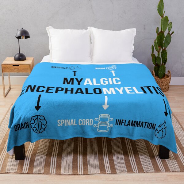 Item preview, ME/CFS Awareness: Black, white and blue ME definition diagram designed and sold by Chantelle Spies.