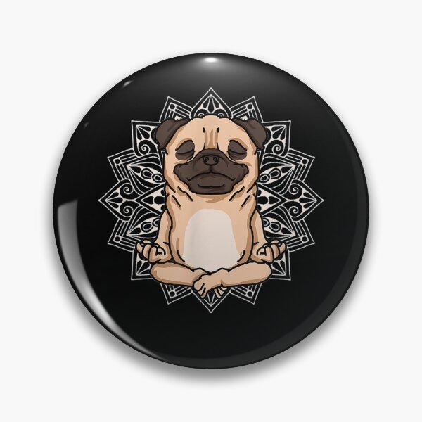 Artikelvorschau, Hund Mops Meditation Yoga entworfen und verkauft von Peace And Yogi.