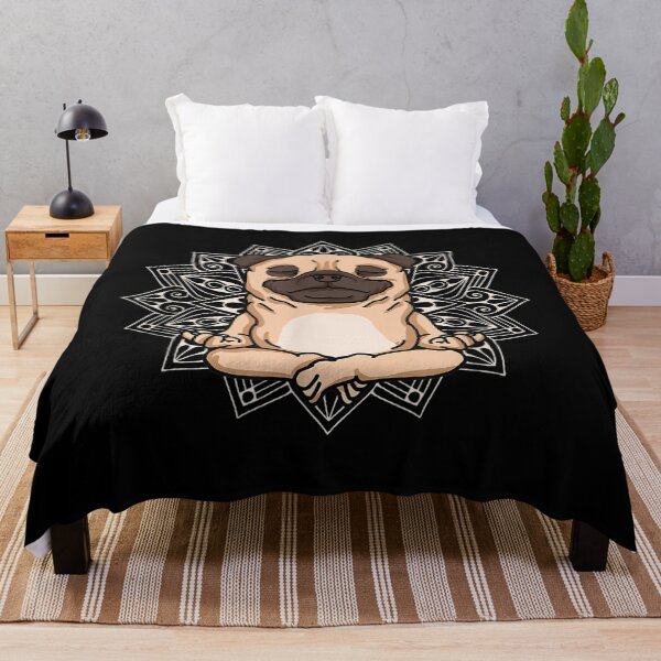 Item preview, Dog Pug Meditation Yoga designed and sold by Peace And Yogi.