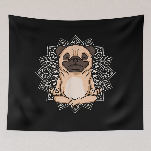 Item preview, Dog Pug Meditation Yoga designed and sold by Peace And Yogi.
