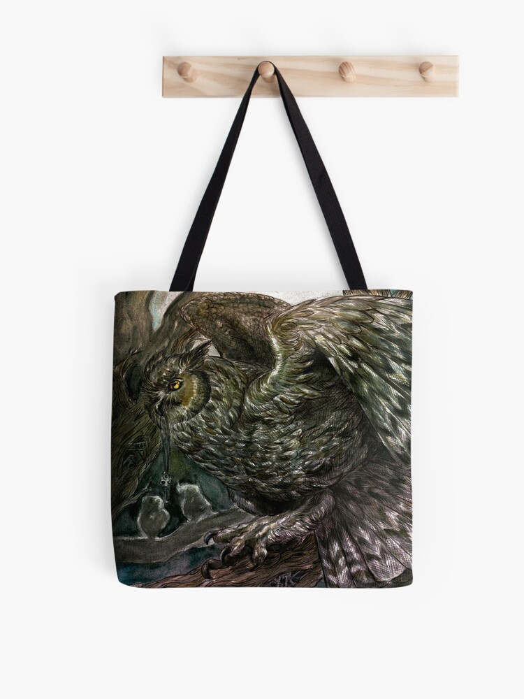 Thumbnail 1 of 2, Tote Bag, The Owl Key designed and sold by WOLFSKULLJACK.