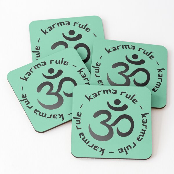 Item preview, Karma Rule - Classic Black Ohm on Mint Green designed and sold by NoMatterLab.