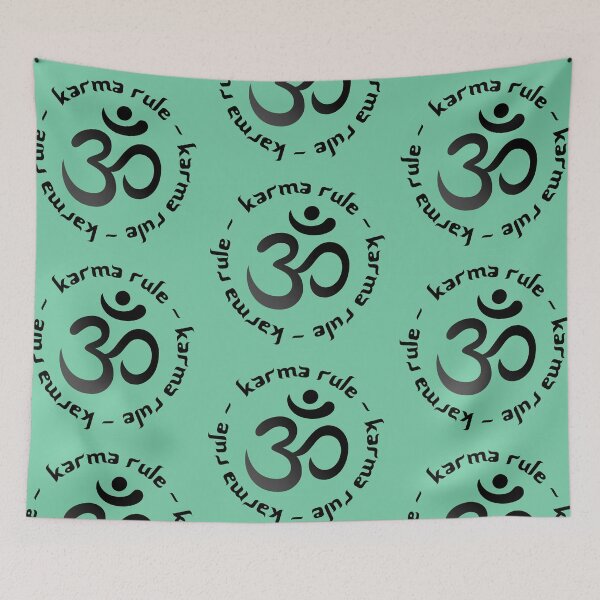 Item preview, Karma Rule - Classic Black Ohm on Mint Green designed and sold by NoMatterLab.