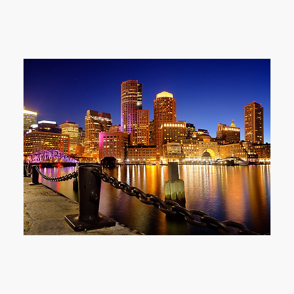 Boston Harbor Cityscape Photographic Print
