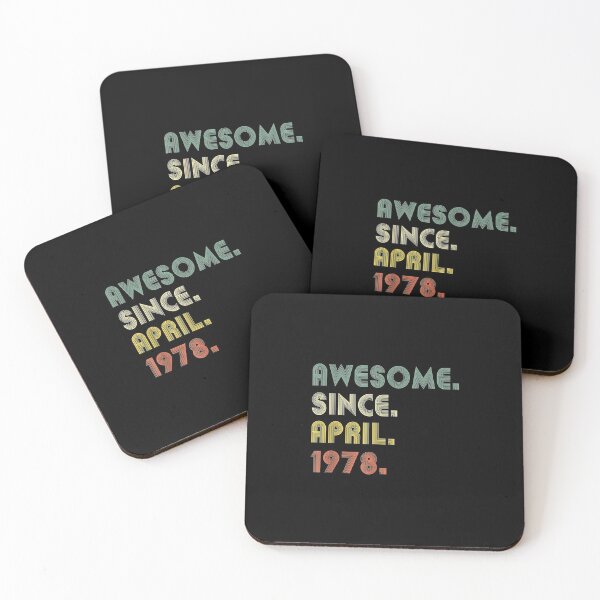 Item preview, Retro Awesome Since April 1978 43th Birthday 43 Years Old designed and sold by Logan Dicks.