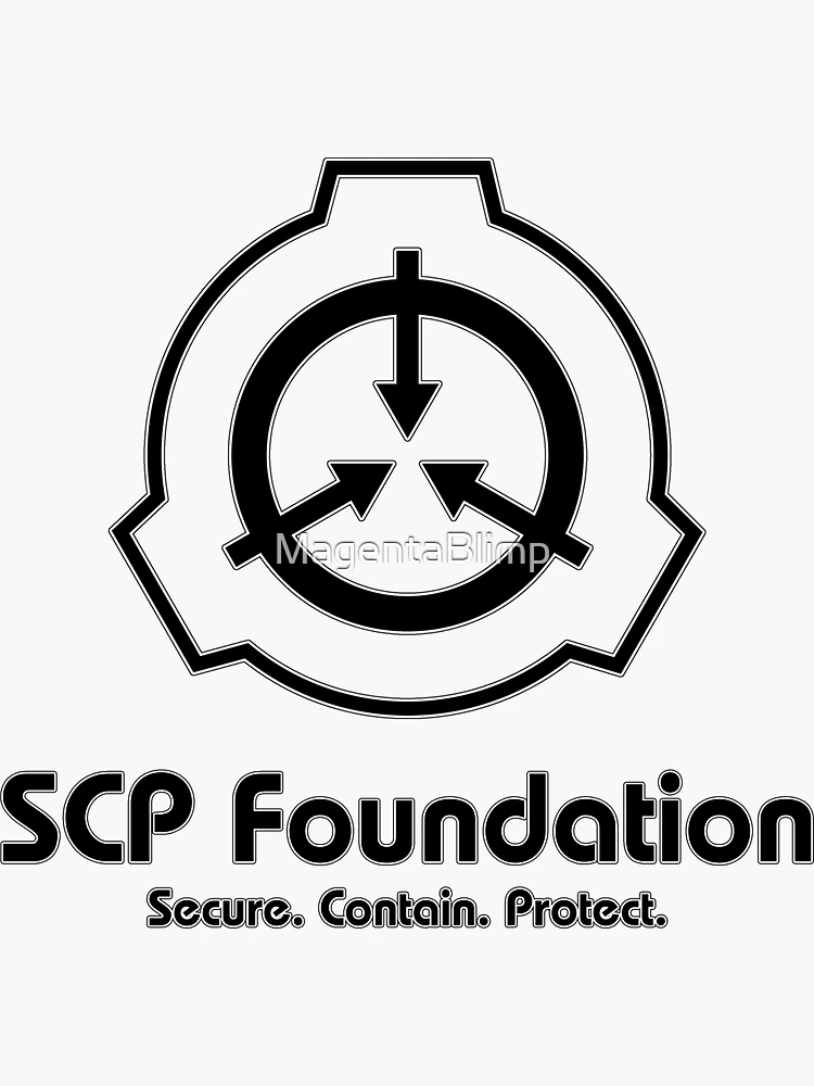  SCP Foundation White Logo, Black Background PopSockets