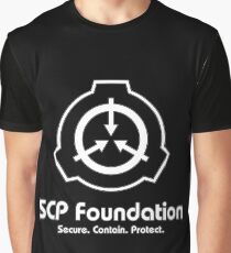 SCP Foundation (in White) Graphic T-Shirt