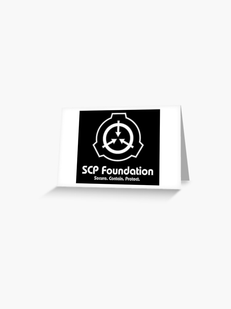 SCP Foundation White Logo Greeting Card by Harbud Neala