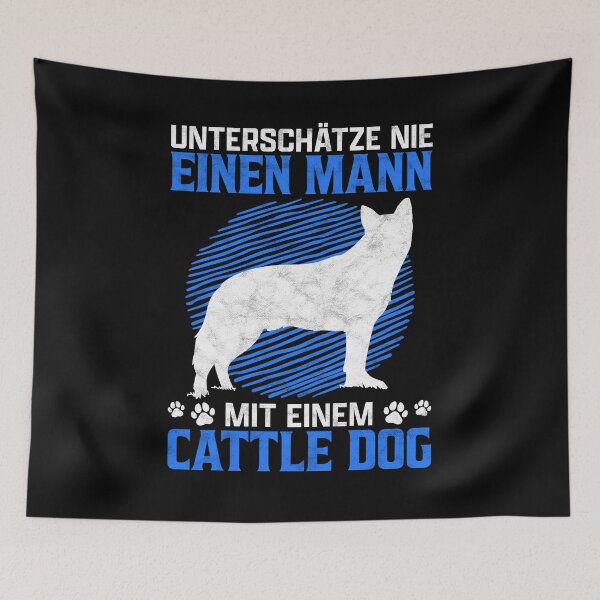 Item preview, Man with Australian Cattle Dog Sheepdog Gift designed and sold by madgrfx.