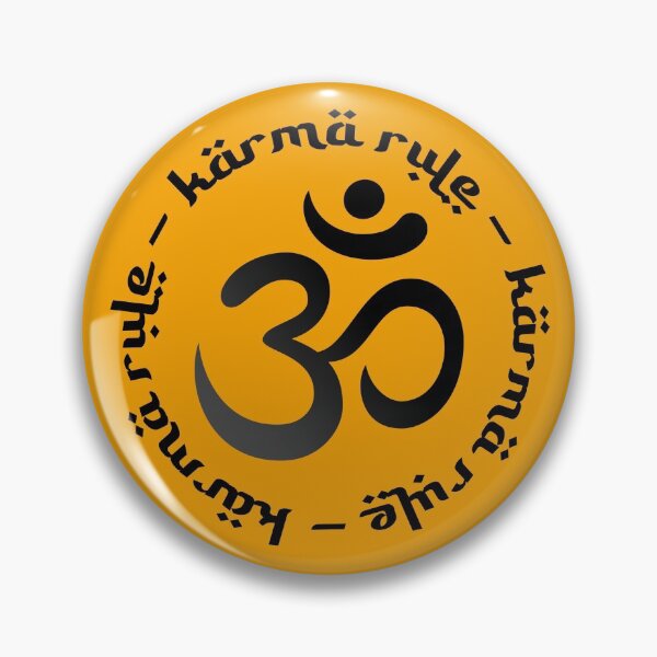 Item preview, Karma Rule - Classic Black Ohm Hebrew Style on Orange designed and sold by NoMatterLab.