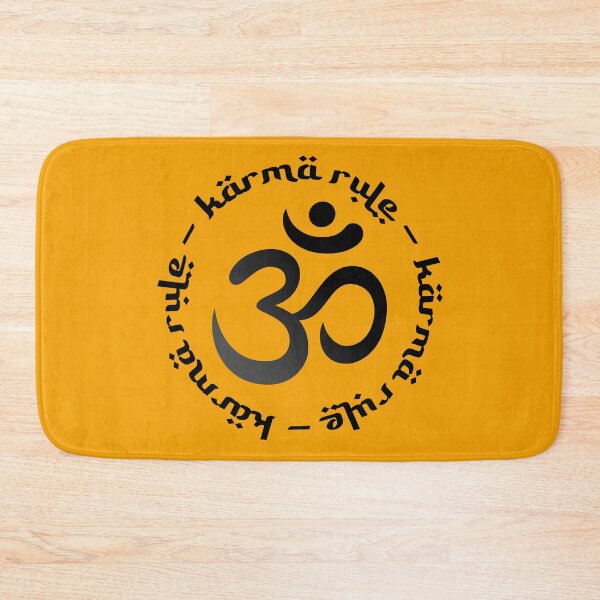 Item preview, Karma Rule - Classic Black Ohm Hebrew Style on Orange designed and sold by NoMatterLab.