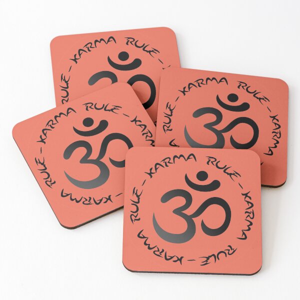 Item preview, Karma Rule - Classic Black Ohm Oriental Style on Red designed and sold by NoMatterLab.