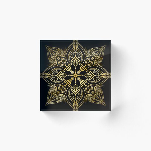 Item preview, Mandala de oro sobre negro designed and sold by TheRelicShop.