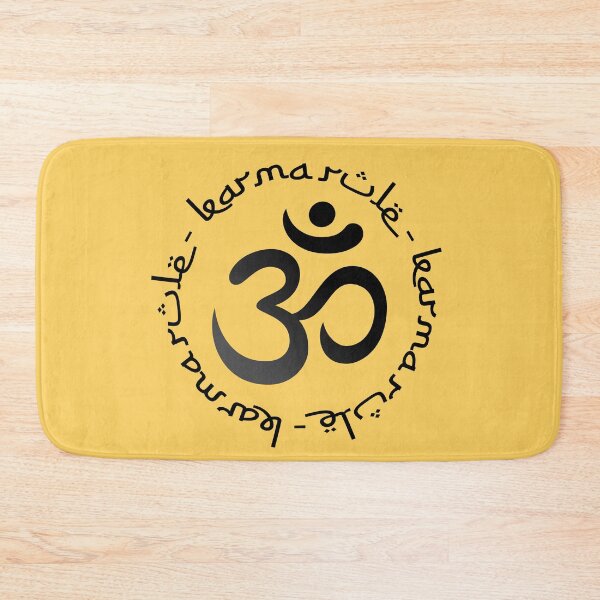 Item preview, Karma Rule - Classic Black Ohm Arabic Style on Yellow designed and sold by NoMatterLab.