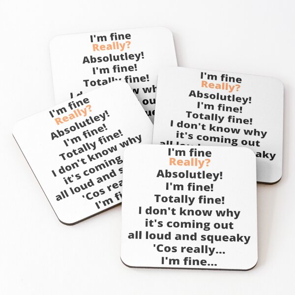 Item preview, funny dialogue i'm fine gift for friend lovely dialogue  designed and sold by Martin-bivert.