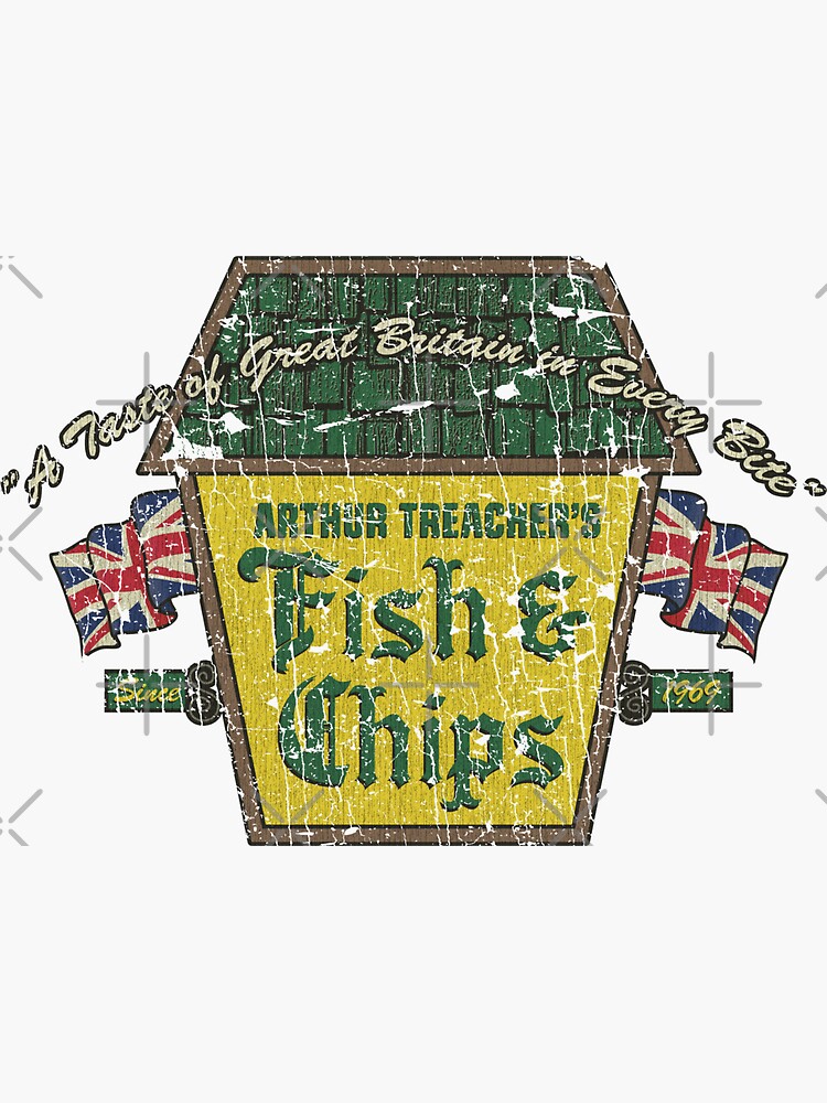 "Arthur Treachers Fish & Chips 1969" Sticker von AstroZombie6669 ...