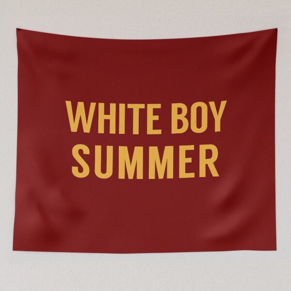 Item preview, White Boy Summer in Burgundy and Mustard designed and sold by tinyteacups.