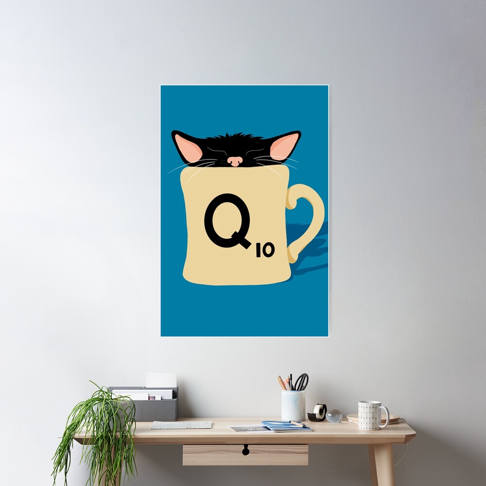 Q has a kitten Poster